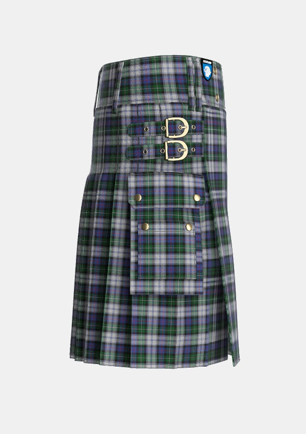 Utility_MacKenzie_Dress_4_Tartan_1981_kilt_right_image_with_pleated_design_and_adjustable_buckles_for_men