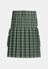 Utility_MacKenzie_MacGregor_Hastie_Tartan_1687_kilt_back_image_with_pleated_design_and_adjustable_buckles_for_men