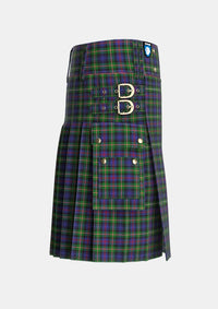 Utility_MacKenzie_Morgan_Tartan_6068_kilt_right_image_with_pleated_design_and_adjustable_buckles_for_men