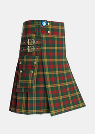 Utility_MacKillen_Tartan_3422_kilt_side_image_with_pleated_design_and_adjustable_buckles_for_men