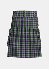 Utility_MacKinlay_Dress_Tartan_4564_kilt_back_image_with_pleated_design_and_adjustable_buckles_for_men