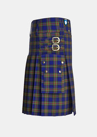 Utility_MacKinlay_Tartan_218_kilt_right_image_with_pleated_design_and_adjustable_buckles_for_men