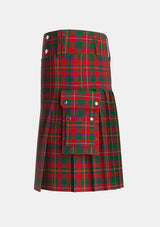 Utility_MacKinnon_1819_Tartan_1841_kilt_left_image_with_pleated_design_and_adjustable_buckles_for_men