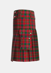 Utility_MacKinnon_1819_Tartan_1841_kilt_left_image_with_pleated_design_and_adjustable_buckles_for_men