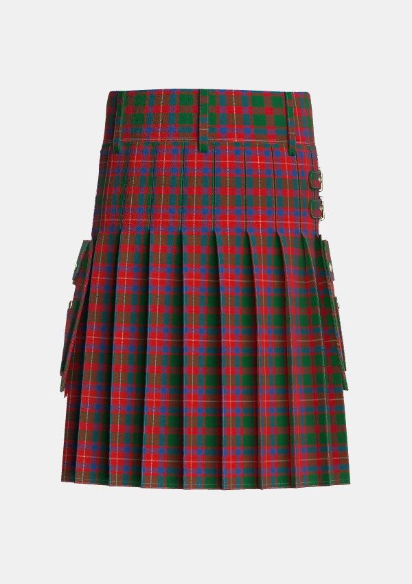 Utility_MacKintosh_Geddes_Tartan_543_kilt_back_image_with_pleated_design_and_adjustable_buckles_for_men
