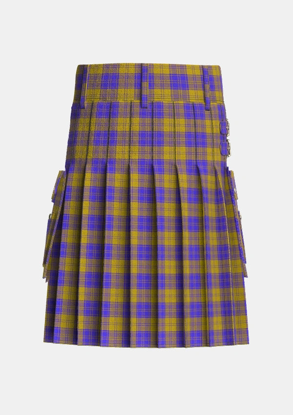 Utility_MacLachlan_5_Tartan_6272_kilt_back_image_with_pleated_design_and_adjustable_buckles_for_men