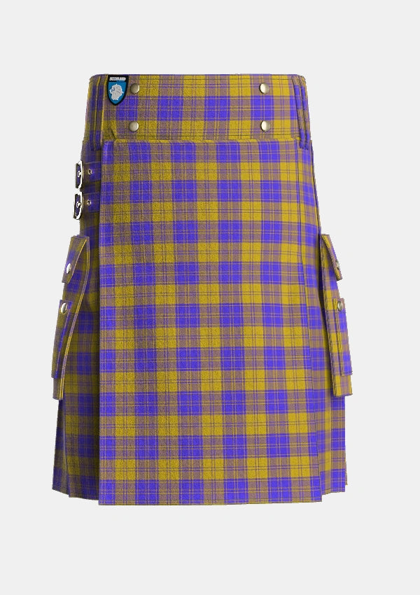 Utility_MacLachlan_5_Tartan_6272_kilt_front_image_with_pleated_design_and_adjustable_buckles_for_men