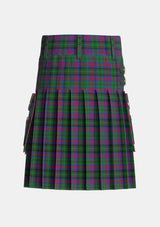 Utility_MacLachlan_Hunting_Tartan_775_kilt_back_image_with_pleated_design_and_adjustable_buckles_for_men