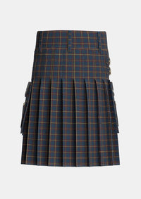 Utility_MacLaine_of_Lochbuie_Hunting_Tartan_491_kilt_back_image_with_pleated_design_and_adjustable_buckles_for_men