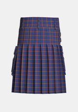 Utility_MacLaine_of_Lochbuie_Tartan_487_kilt_back_image_with_pleated_design_and_adjustable_buckles_for_men