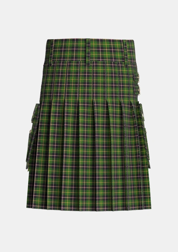 Utility_MacLamroc_Tartan_2591_kilt_back_image_with_pleated_design_and_adjustable_buckles_for_men