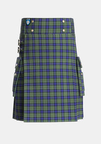 Utility_MacLaren_2_Tartan_342_kilt_front_image_with_pleated_design_and_adjustable_buckles_for_men