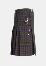 Utility_MacLaren_Regent_Tartan_343_kilt_right_image_with_pleated_design_and_adjustable_buckles_for_men