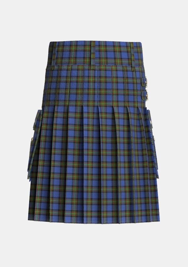 Utility_MacLaurin_of_Brioch_Tartan_344_kilt_back_image_with_pleated_design_and_adjustable_buckles_for_men