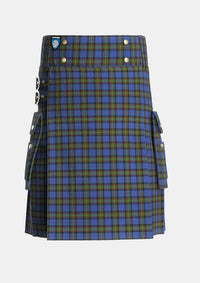 Utility_MacLaurin_of_Brioch_Tartan_344_kilt_front_image_with_pleated_design_and_adjustable_buckles_for_men