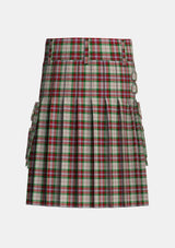Utility_MacLean_Dress_Tartan_1686_kilt_back_image_with_pleated_design_and_adjustable_buckles_for_men