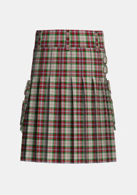 Utility_MacLean_Dress_Tartan_1686_kilt_back_image_with_pleated_design_and_adjustable_buckles_for_men