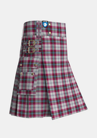 Utility_MacLean_of_Duart_Dress_4_Tartan_59_kilt_side_image_with_pleated_design_and_adjustable_buckles_for_men