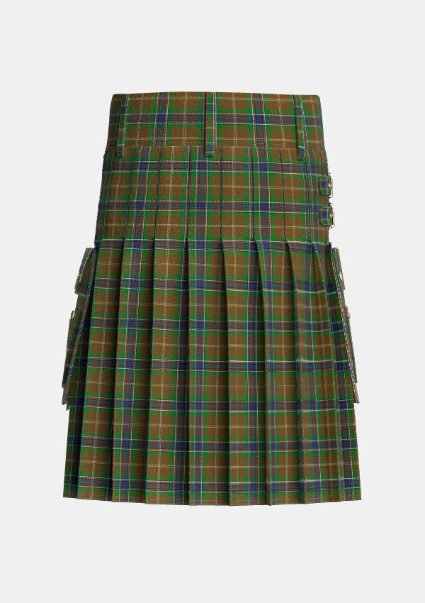 Utility_MacLean_of_Kingairloch_Personal_Tartan_61_kilt_back_image_with_pleated_design_and_adjustable_buckles_for_men