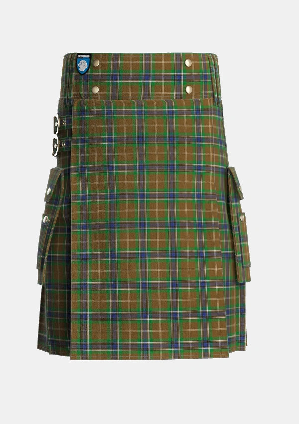Utility_MacLean_of_Kingairloch_Personal_Tartan_61_kilt_front_image_with_pleated_design_and_adjustable_buckles_for_men