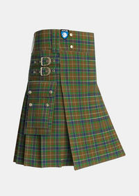 Utility_MacLean_of_Kingairloch_Personal_Tartan_61_kilt_side_image_with_pleated_design_and_adjustable_buckles_for_men