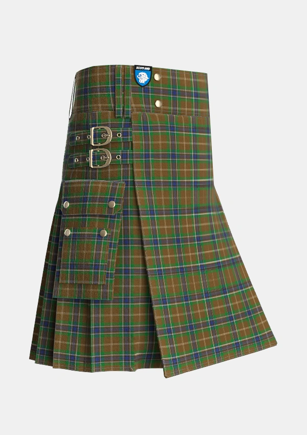 Utility_MacLean_of_Kingairloch_Personal_Tartan_61_kilt_side_image_with_pleated_design_and_adjustable_buckles_for_men