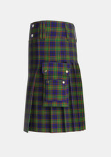 Utility_MacLeish_Tartan_5689_kilt_left_image_with_pleated_design_and_adjustable_buckles_for_men