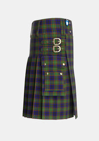 Utility_MacLeish_Tartan_5689_kilt_right_image_with_pleated_design_and_adjustable_buckles_for_men