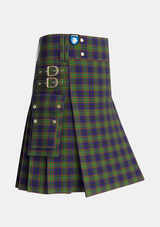 Utility_MacLeish_Tartan_5689_kilt_side_image_with_pleated_design_and_adjustable_buckles_for_men