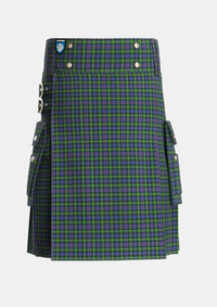 Utility_MacLeod_of_Gesto_2_Tartan_280_kilt_front_image_with_pleated_design_and_adjustable_buckles_for_men