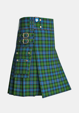 Utility_MacLeod_of_Skye_Tartan_263_kilt_side_image_with_pleated_design_and_adjustable_buckles_for_men