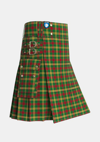 Utility_MacMillan_1946_Tartan_3496_kilt_side_image_with_pleated_design_and_adjustable_buckles_for_men