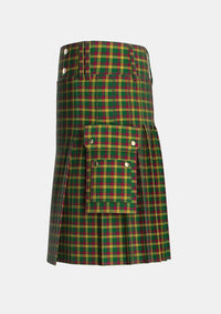 Utility_MacMillan_Ancient_Tartan_2025_kilt_left_image_with_pleated_design_and_adjustable_buckles_for_men