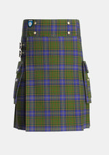 Utility_MacMillan_Hunting_2_Tartan_668_kilt_front_image_with_pleated_design_and_adjustable_buckles_for_men