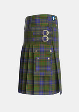 Utility_MacMillan_Hunting_2_Tartan_668_kilt_right_image_with_pleated_design_and_adjustable_buckles_for_men