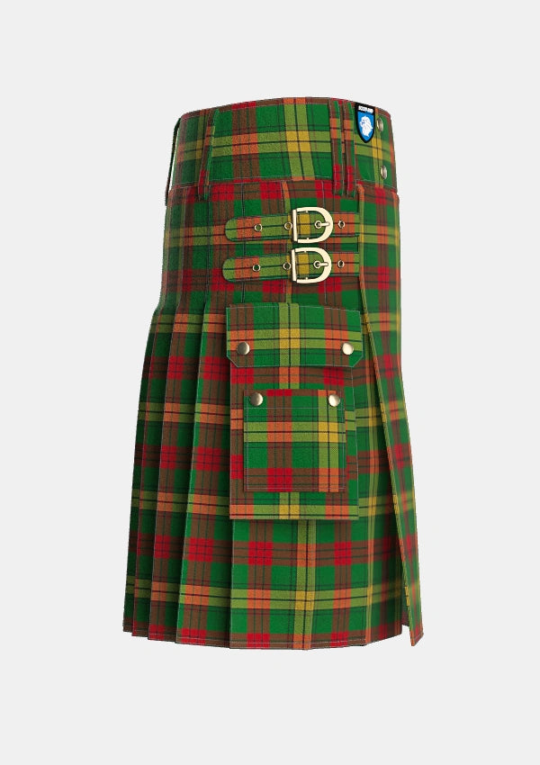 Utility_MacMillan_Society_of_Glasgow_Tartan_1271_kilt_right_image_with_pleated_design_and_adjustable_buckles_for_men