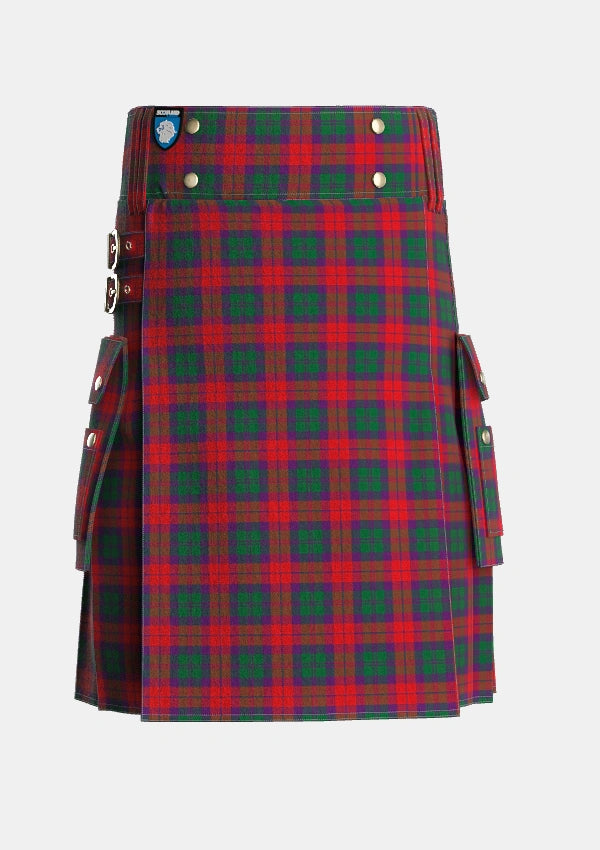Utility_MacNab_1950_Trade_Version_Tartan_410_kilt_front_image_with_pleated_design_and_adjustable_buckles_for_men