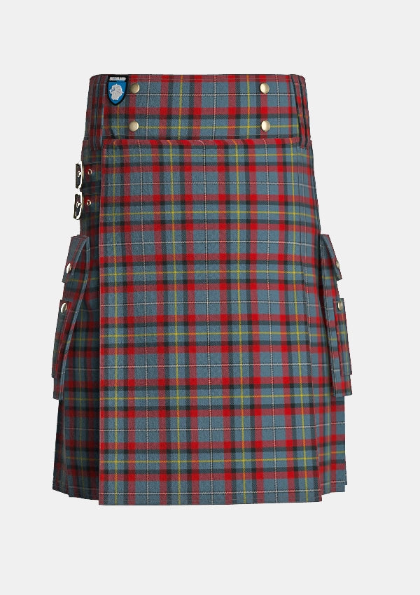 Utility_MacNamara_Tartan_6432_kilt_front_image_with_pleated_design_and_adjustable_buckles_for_men