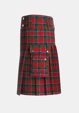 Utility_MacNaughton_2_Tartan_349_kilt_left_image_with_pleated_design_and_adjustable_buckles_for_men