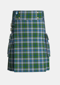 Utility_MacNeil_Dress_Tartan_1974_kilt_front_image_with_pleated_design_and_adjustable_buckles_for_men