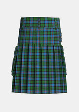Utility_MacNeil_of_Barra_Chief_Tartan_1839_kilt_back_image_with_pleated_design_and_adjustable_buckles_for_men