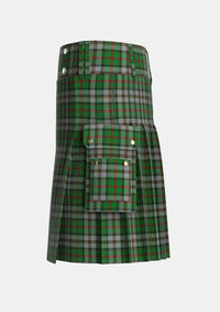 Utility_MacNeish_Hunting_Tartan_3510_kilt_left_image_with_pleated_design_and_adjustable_buckles_for_men
