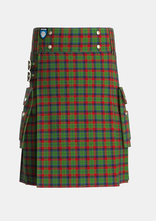 Utility_MacNett_Tartan_3501_kilt_front_image_with_pleated_design_and_adjustable_buckles_for_men
