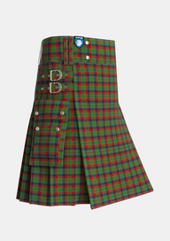 Utility_MacNett_Tartan_3501_kilt_side_image_with_pleated_design_and_adjustable_buckles_for_men