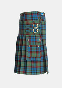 Utility_MacNicol_Hunting_Tartan_3503_kilt_right_image_with_pleated_design_and_adjustable_buckles_for_men