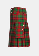 Utility_MacPhail_Tartan_1031_kilt_left_image_with_pleated_design_and_adjustable_buckles_for_men