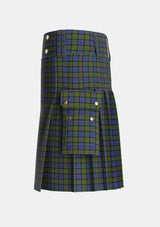 Utility_MacPhedran_MacFadzean_Tartan_1102_kilt_left_image_with_pleated_design_and_adjustable_buckles_for_men