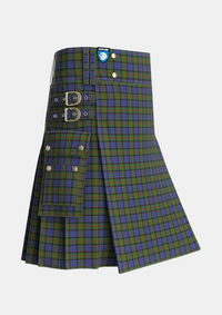 Utility_MacPhedran_MacFadzean_Tartan_1102_kilt_side_image_with_pleated_design_and_adjustable_buckles_for_men