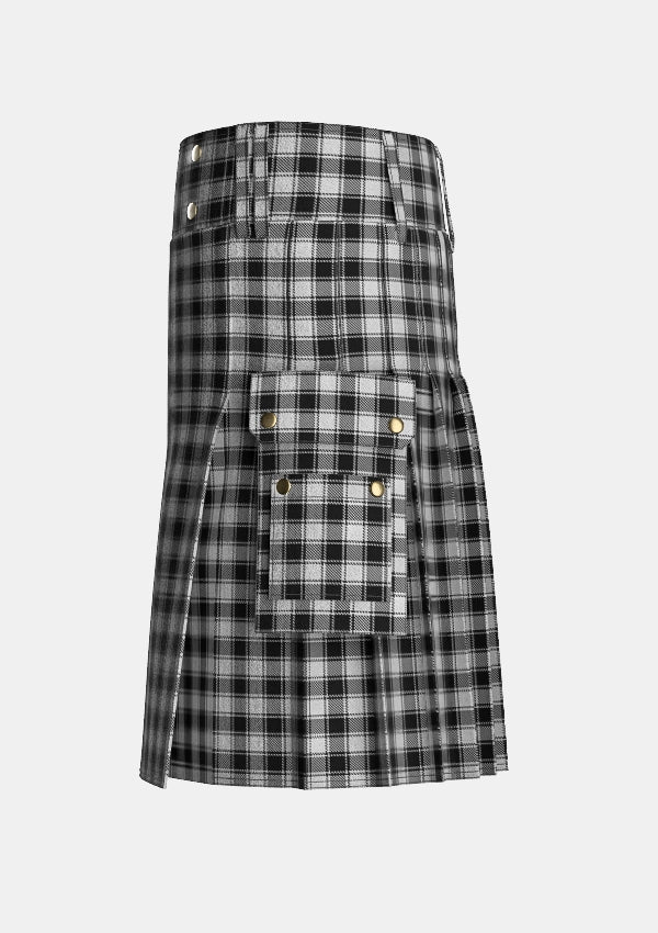 Utility_MacPhee_Tartan_1252_kilt_left_image_with_pleated_design_and_adjustable_buckles_for_men