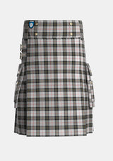 Utility_MacPherson_10_Tartan_1690_kilt_front_image_with_pleated_design_and_adjustable_buckles_for_men